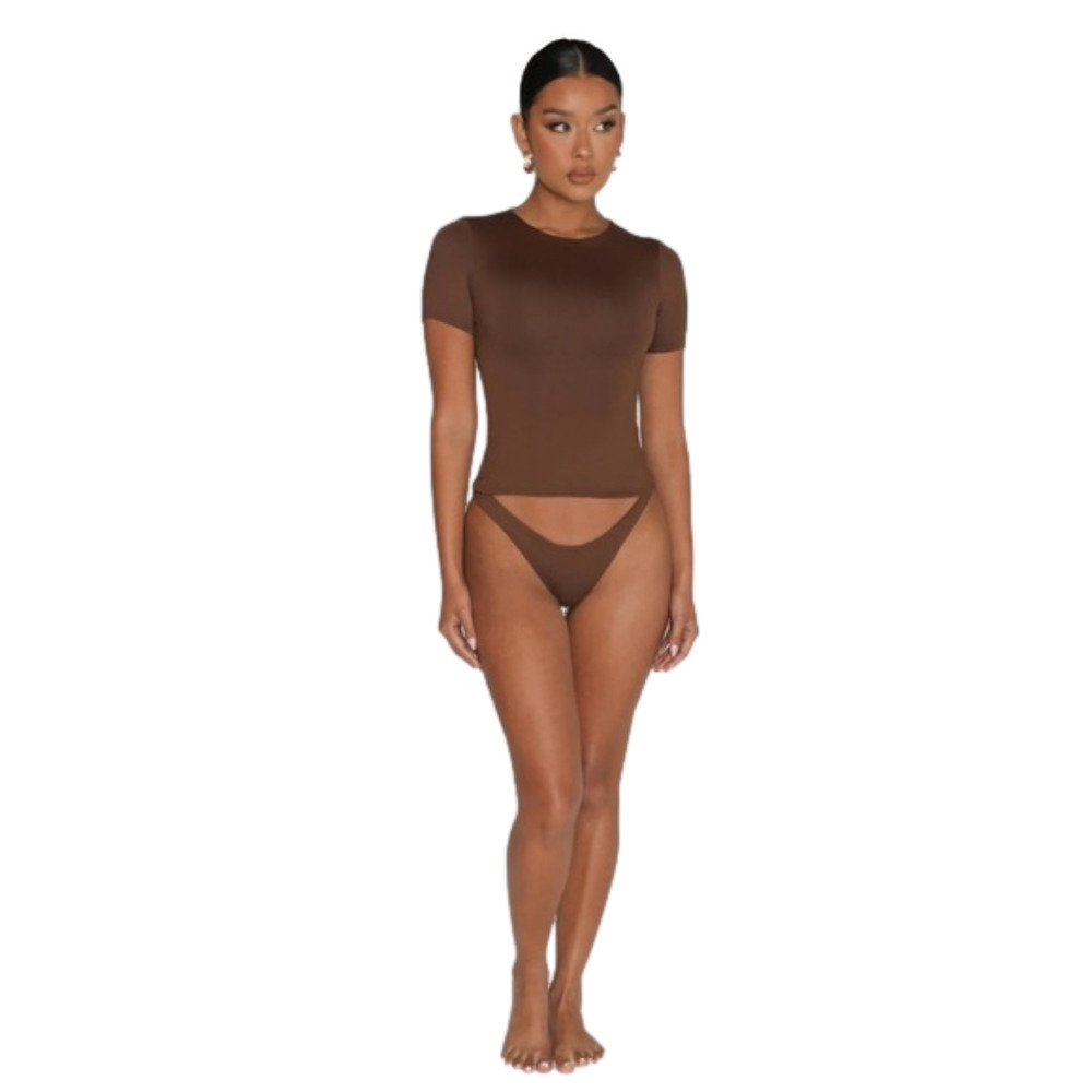 đť…şBASICS Brown Tee - Picture 6 of 10